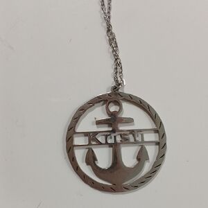 Anchor Hocking Silver Anchor Necklace